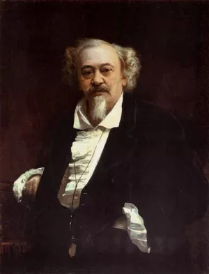 Portrait of the Actor Vasily Samoilov by Ivan Nikolaevich Kramskoy Oil Painting