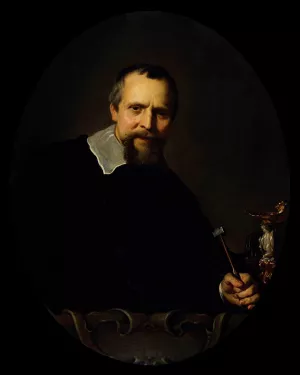 Portrait of Johannes Lutma by Jacob Adriaensz Backer Oil Painting