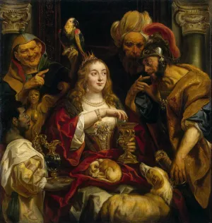 Cleopatra's Feast by Jacob Jordaens Oil Painting