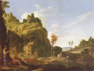 Landscape with Mercury and Battus by Jacob Pynas Oil Painting