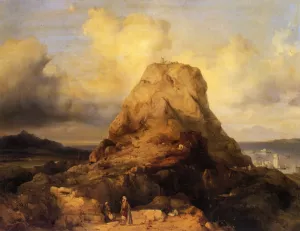 Landscape in Rhodes by Jacobus Alburtus Michael Jacobs Oil Painting