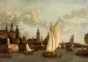 Capriccio View of Haarlem by Jacobus Storck Oil Painting