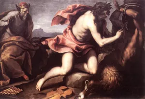 Apollo and Marsyas 2 by Jacopo Palma Oil Painting