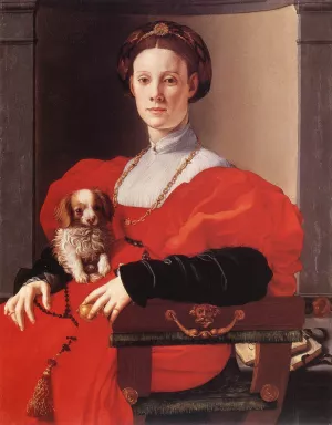 Portrait of a Lady in Red by Jacopo Pontormo Oil Painting