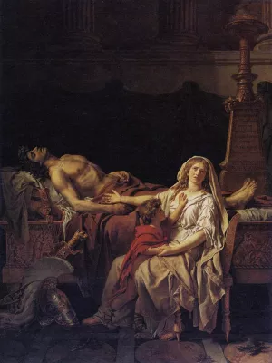 Andromache Mourning Hector by Jacques-Louis David Oil Painting