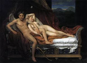 Cupid and Psyche by Jacques-Louis David Oil Painting