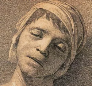 Head of the Dead Marat by Jacques-Louis David Oil Painting