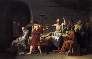 The Death of Socrates Oil painting by Jacques-Louis David