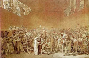 The Oath of the Tennis Court by Jacques-Louis David Oil Painting