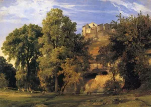 View of Marino, Morning by Jacques-Raymond Brascassat Oil Painting