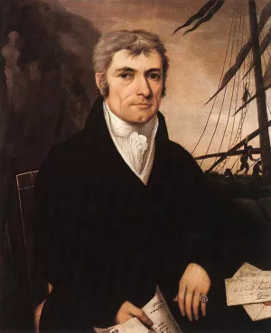 Portrait of Samuel Steinhuebl, Merchant of Eperjes by Janos Rombauer Oil Painting