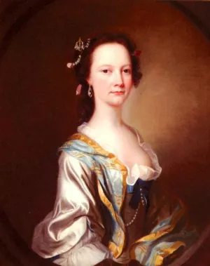 Portrait Of Miss Parker by James Cranke Oil Painting