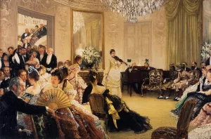 Hush! also known as The Concert by James Tissot Oil Painting