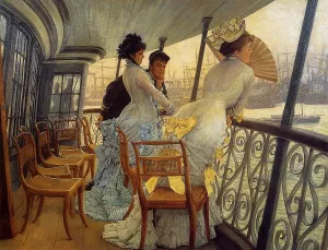 The Gallery of the H.M.S. Calcutta by James Tissot Oil Painting