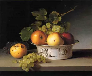 Fruit Still Life with Chinese Export Basket by James Peale Oil Painting