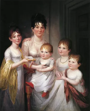 Madame Dubocq and Her Children by James Peale Oil Painting