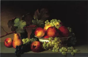 Still Life: Apples, Grapes, Pear by James Peale Oil Painting