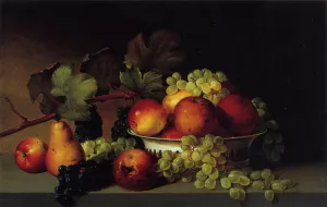 Still Life, Apples, Grapes, Pear by James Peale Oil Painting