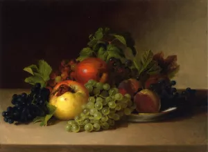 Still Life with Apples and Grapes by James Peale Oil Painting