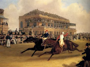 Priam Beating Retriever at Doncaster on September 23, 1830 by James Pollard Oil Painting