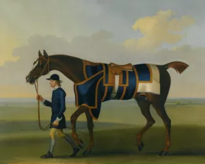 Portrait of the Racehorse Sedbury with a Groom by James Seymour Oil Painting