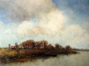 Landscape Near Noorden by Jan Hillebrand Wijsmuller Oil Painting