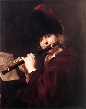 Portrait of the Court Musician Josef Lemberger by Jan Kupecky Oil Painting
