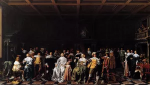 The Marriage of Willem van Loon and Margaretha Bas by Jan Miense Molenaer Oil Painting