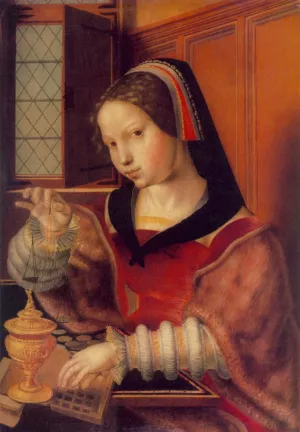 Woman Weighing Gold by Jan Sanders Van Hemessen Oil Painting
