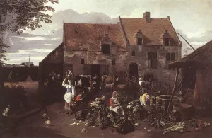 The Market Garden by Jan Siberechts Oil Painting
