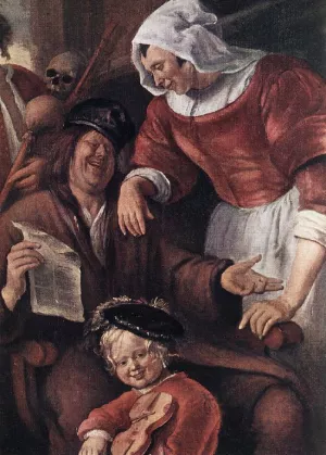 A Merry Party Detail by Jan Steen Oil Painting
