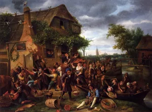 A Village Revel by Jan Steen Oil Painting