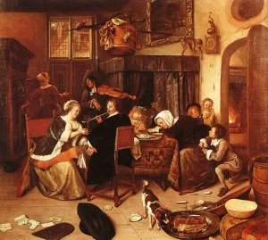 The Dissolute Household by Jan Steen Oil Painting