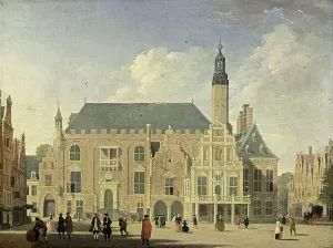 Haarlem: View of the Town Hall by Jan Ten Compe Oil Painting
