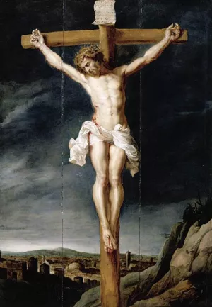 Christ on the Cross by Jan Van Boeckhorst Oil Painting