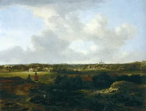 View of Haarlem from the Dunes by Jan Van Haarlem The Elder Oil Painting