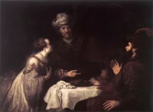 Esther and Haman before Ahasuerus by Jan Victors Oil Painting