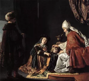 Hannah Giving Her Son Samuel to the Priest by Jan Victors Oil Painting