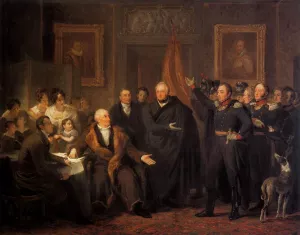 The Triumvirate Assuming Power on Behalf of the Prince of Orange, 21 November 1813 by Jan Willem Pieneman Oil Painting