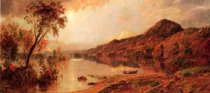 Autumn by the Lake by Jasper Francis Cropsey Oil Painting