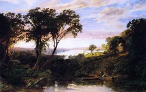 Hudson River View, Summer by Jasper Francis Cropsey Oil Painting