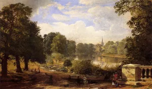 The Serptentine, Hyde Park, London by Jasper Francis Cropsey Oil Painting