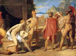 Achilles Receiving the Envoys of Agamemnon by Jean-Auguste-Dominique Ingres Oil Painting