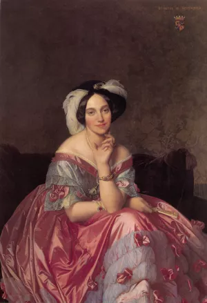 Baronne James de Rothschild, nee Betty von Rothschild by Jean-Auguste-Dominique Ingres Oil Painting