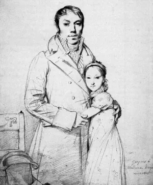 Charles Hayard and His Daughter Marguerite by Jean-Auguste-Dominique Ingres Oil Painting