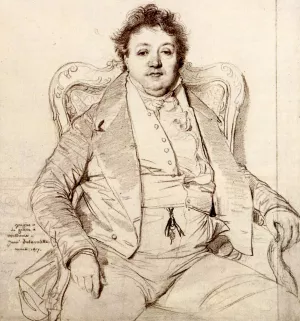 Charles Thevenin by Jean-Auguste-Dominique Ingres Oil Painting