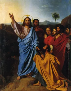 Christ Giving Peter the Keys of Paradise by Jean-Auguste-Dominique Ingres Oil Painting