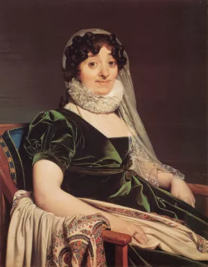 Comtes de Tournon, nee Genevieve de Seytres Caumont by Jean-Auguste-Dominique Ingres Oil Painting