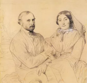 Edmond Ramel and His Wife, Born Irma Donbernard by Jean-Auguste-Dominique Ingres Oil Painting