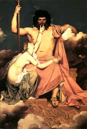 Jupiter and Thetis by Jean-Auguste-Dominique Ingres Oil Painting